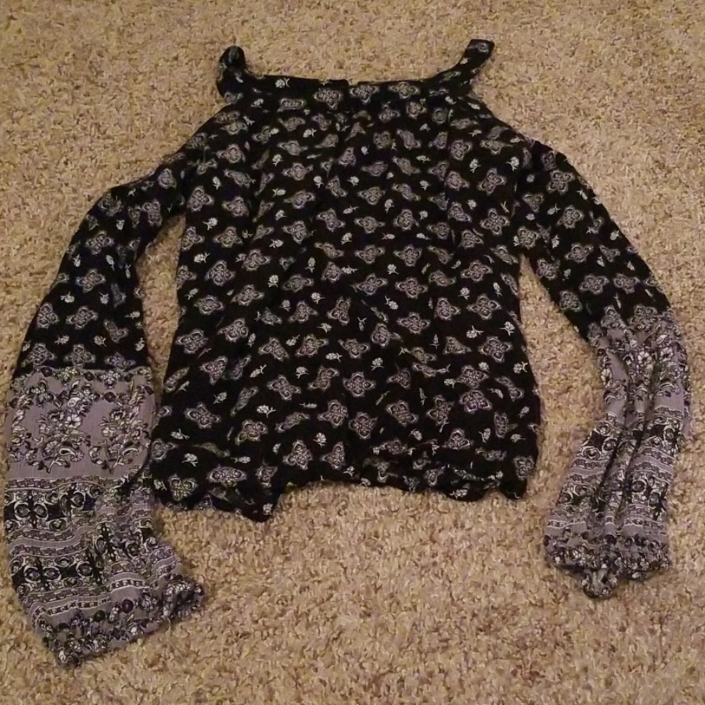 Black and white blouse